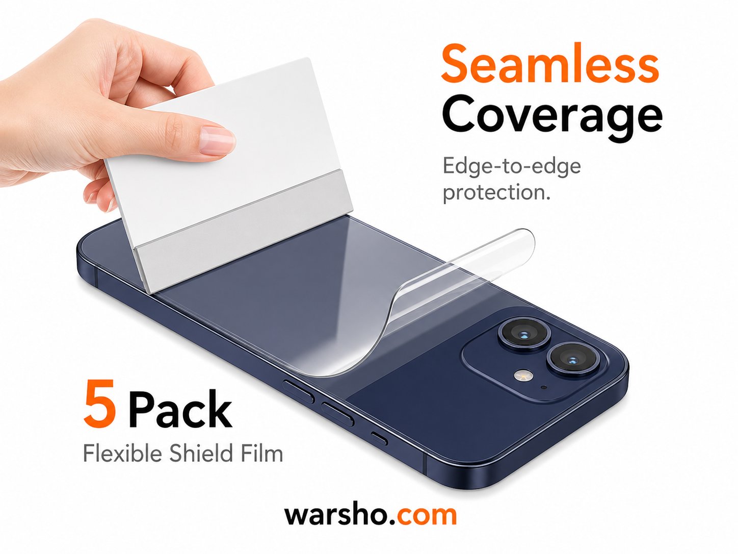 iPhone Back Hydrogel Protection Film (For iPhone 17 / 16 / 15 / 14 / 13 / 12 / 11 Pro Max – Full Cover Clear Film) - image 4