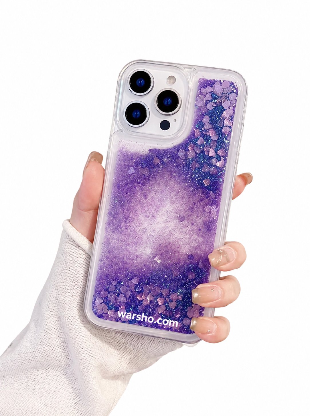 Clear Glitter Liquid Quicksand Case for iPhone 16 Pro Max / 15 / 14 / 13 / 12 / 11 - image 3