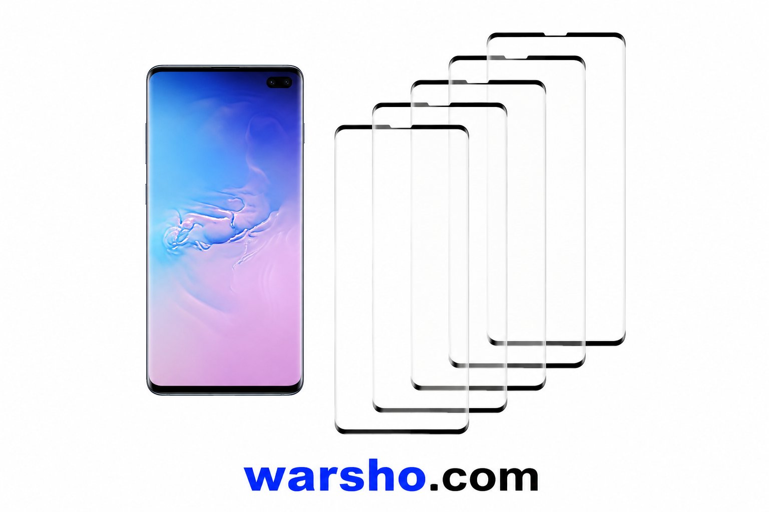 5PCS Samsung Galaxy S10+ Tempered Glass Screen Protector