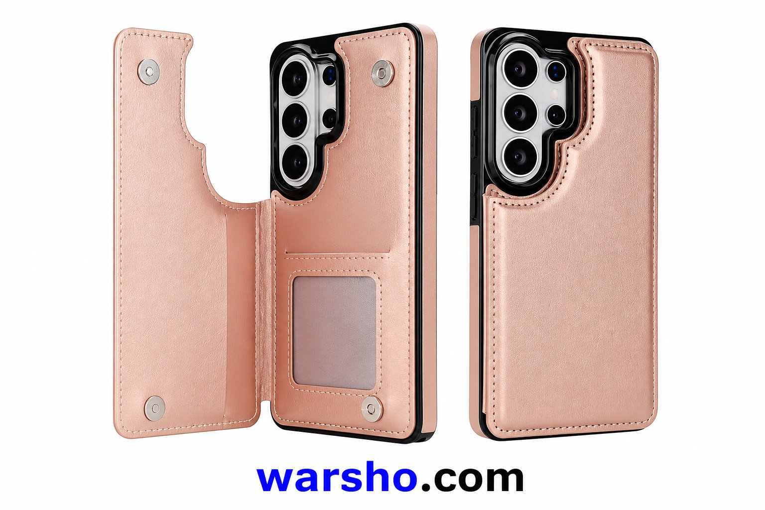 Wallet Double Button Flip Leather Case for Samsung Galaxy S26 Ultra, S25 Edge, S24 FE, S23, A15, A16, A17, A26, A35, A36, A53, A54, A55 & A56 - image 2
