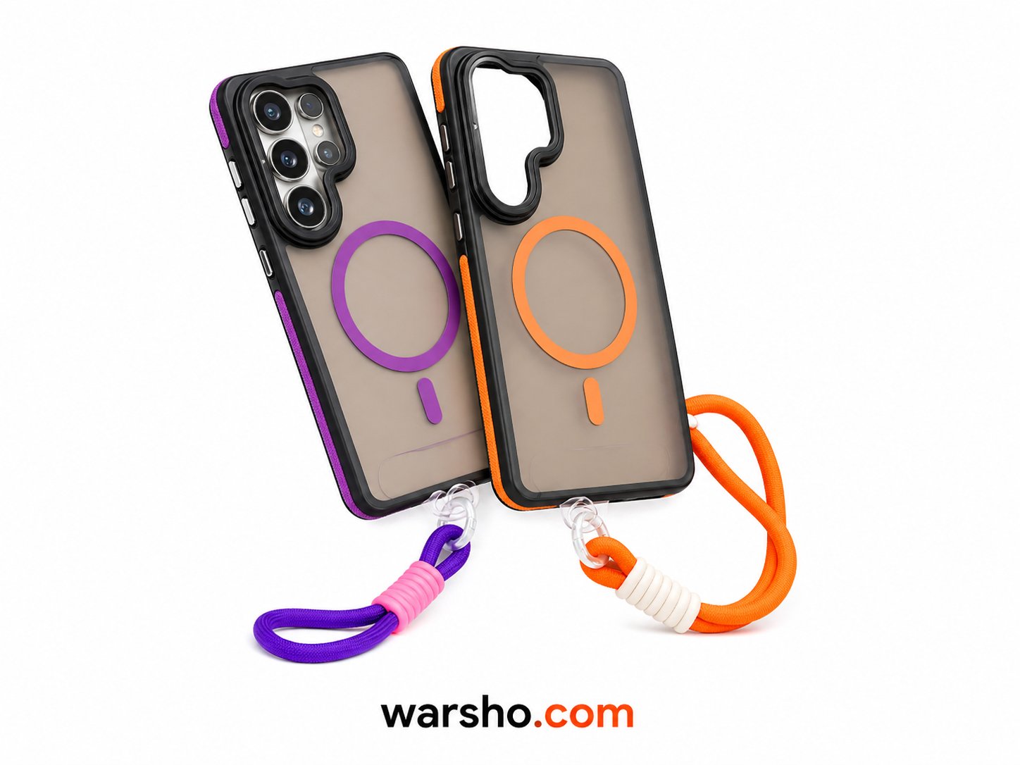Matte Magnetic Wireless Charging Case With Fold Lens Stand & Wrist Strap For Samsung Galaxy S26 / S25 / S24 / S23 / S22 Series - image 3