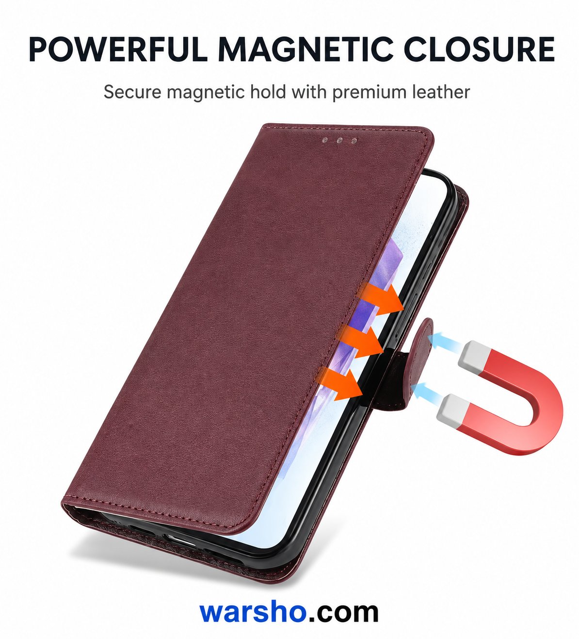 Wallet Flip Leather Case for Samsung Galaxy A05s, A06, A07, A12, A13, A14, A15, A16, A17, A24, A26, A34, A35, A36, A52, A53, A54, A55 & A56 - image 3