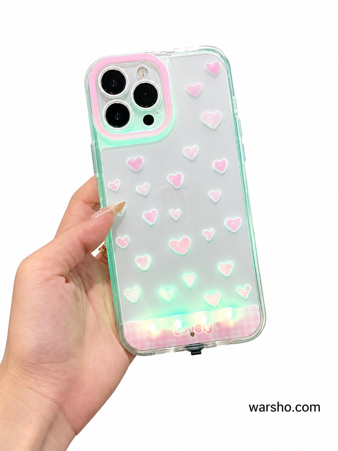 Luminous LED Heart Light Case for iPhone 17 / 16 / 15 / 14 / 13 / 12 / 11 Pro Max - image 3