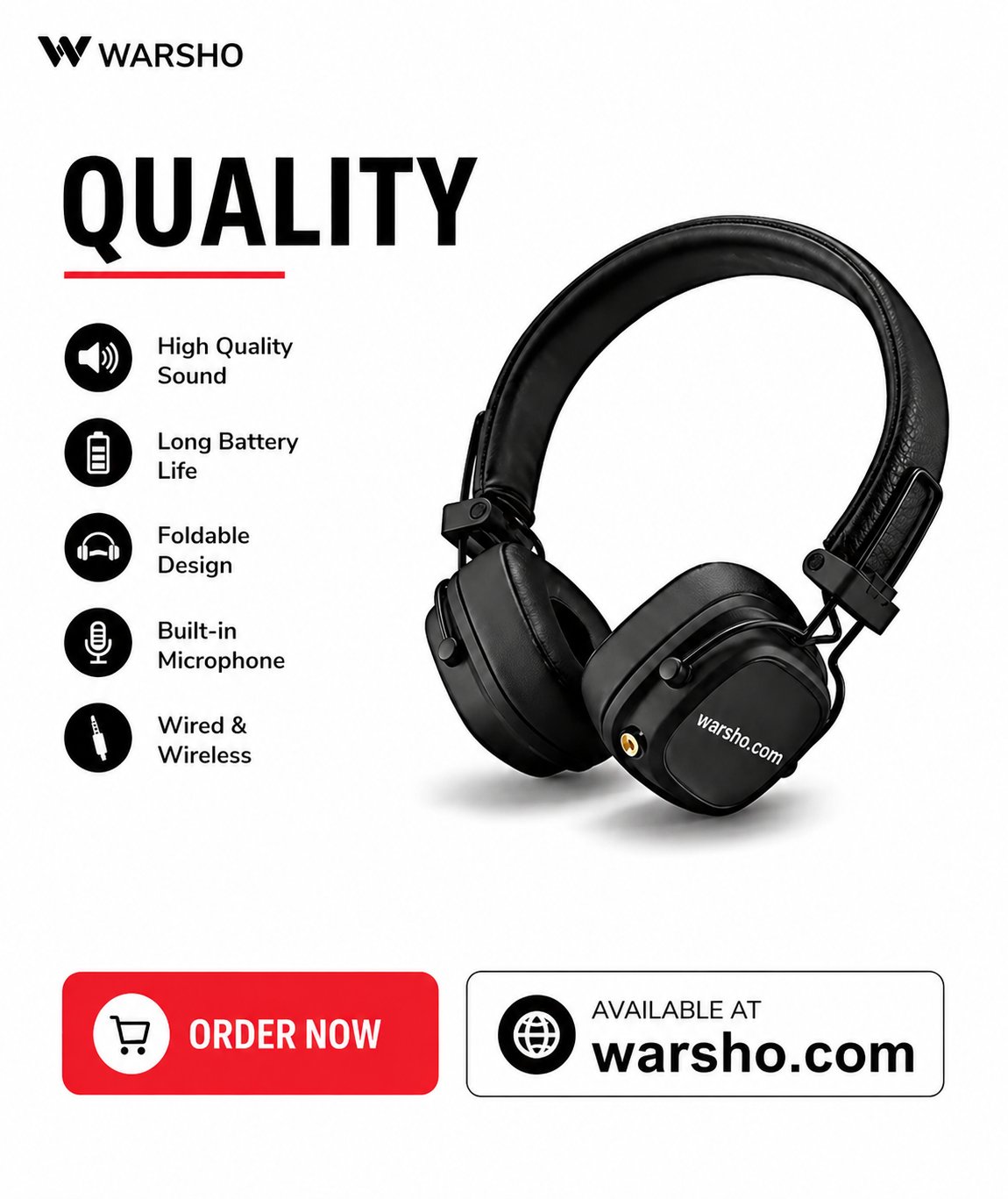Marshall Major IV Wireless Bluetooth Headphones – 80H Battery, Deep Bass Stereo, Iconic Design