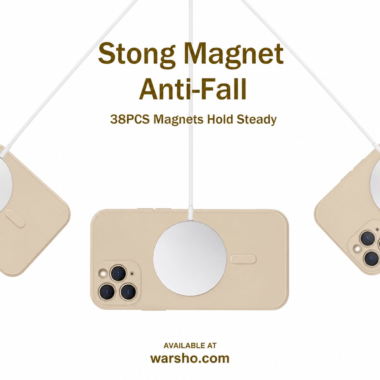 MagSafe Magnetic Silicone Case with Strap for iPhone - image 3