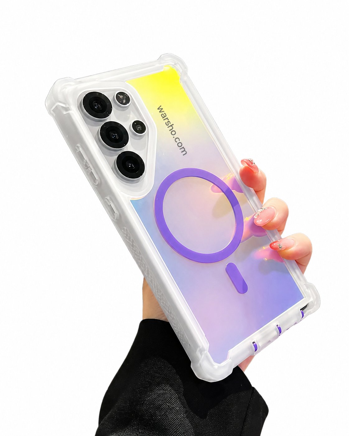 Luxury Shockproof Magnetic Color Changing Case For Samsung Galaxy S25 Ultra / S24 Plus – Double Layer MagSafe Armor Cover - image 2