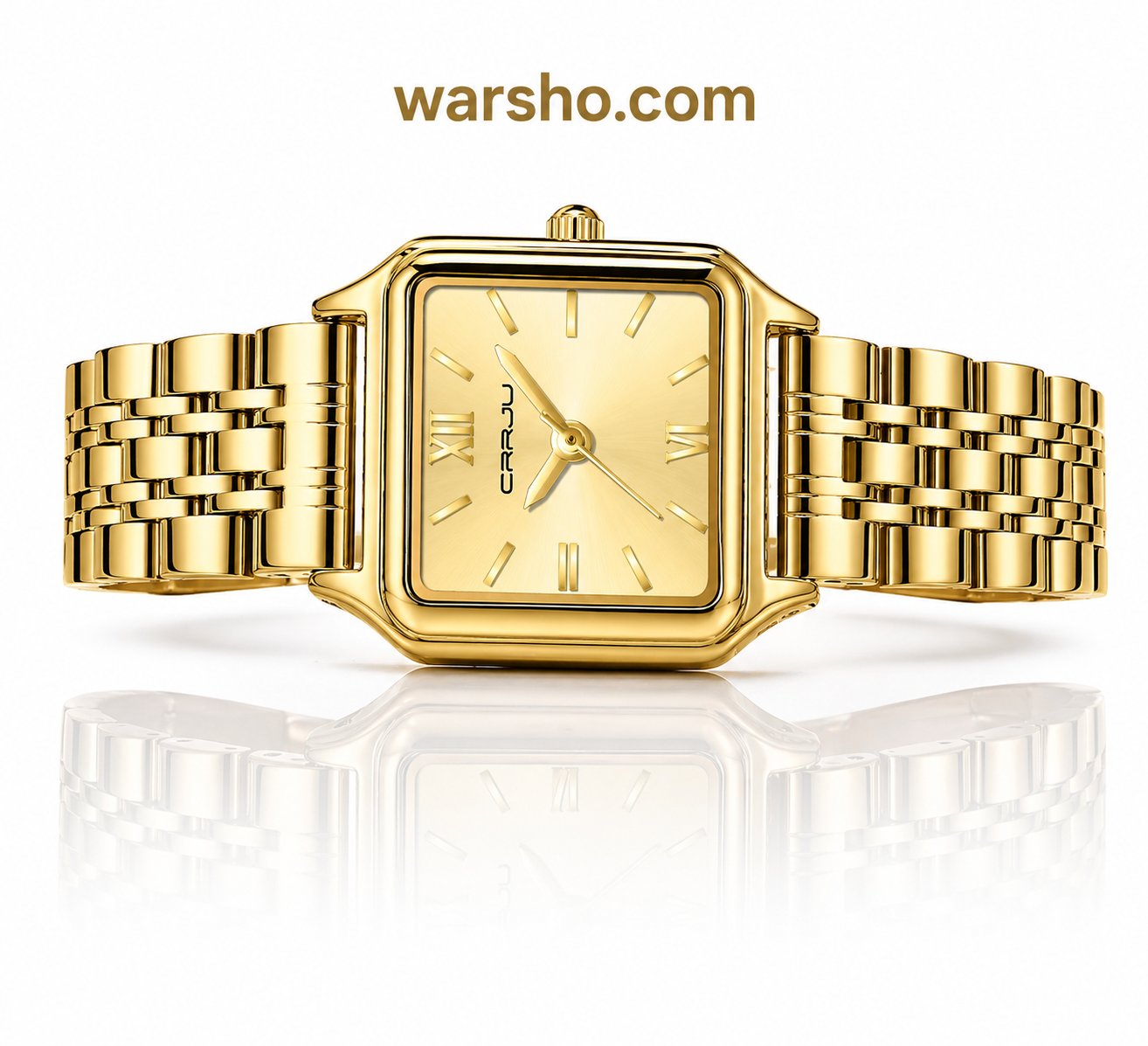 CRRJU Women’s Gold-Tone Rectangular Quartz Watch - image 4