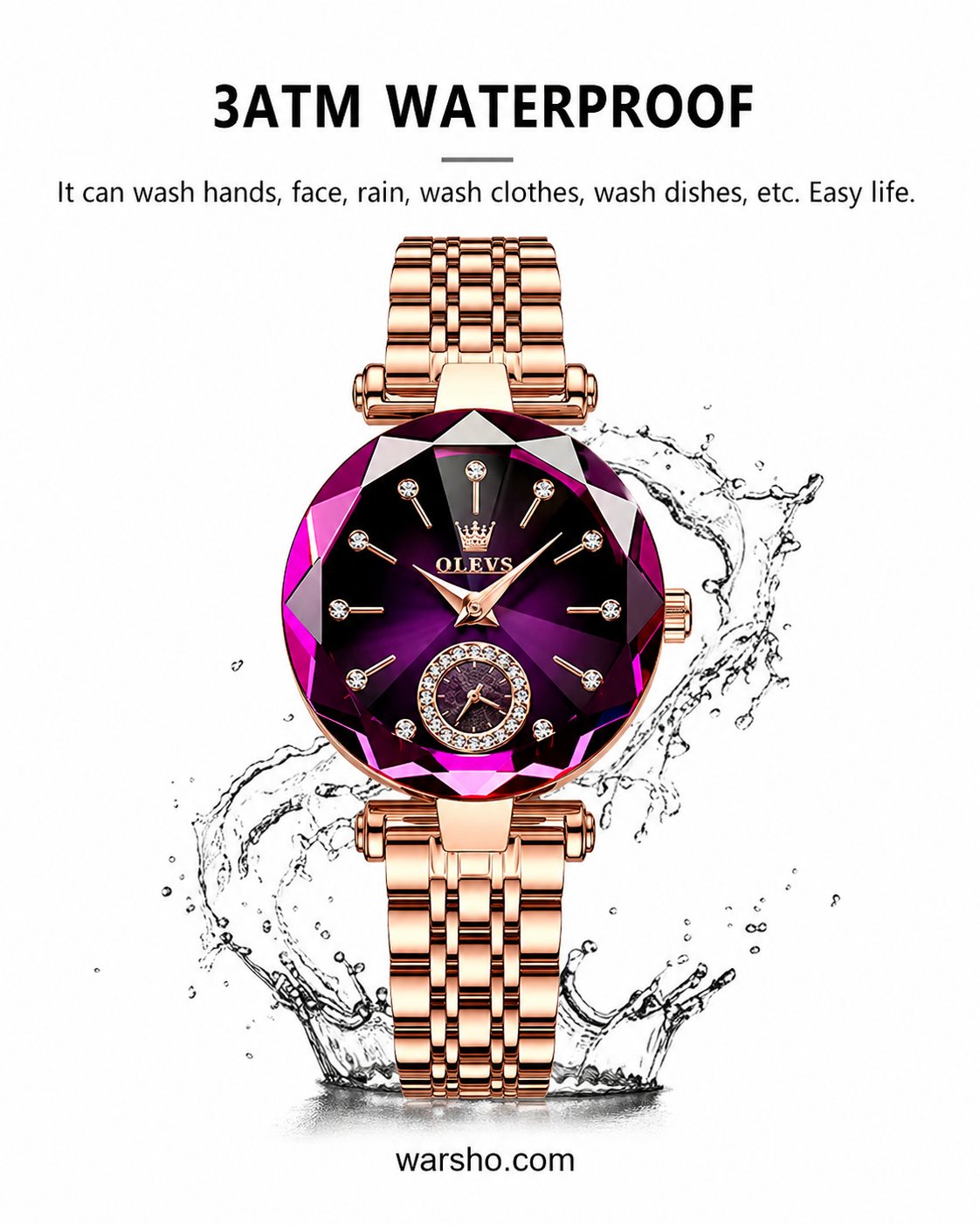 POEDAGAR Luxury Women Watch Set – Waterproof Quartz Wristwatch with Bracelet & Gift Box - image 2