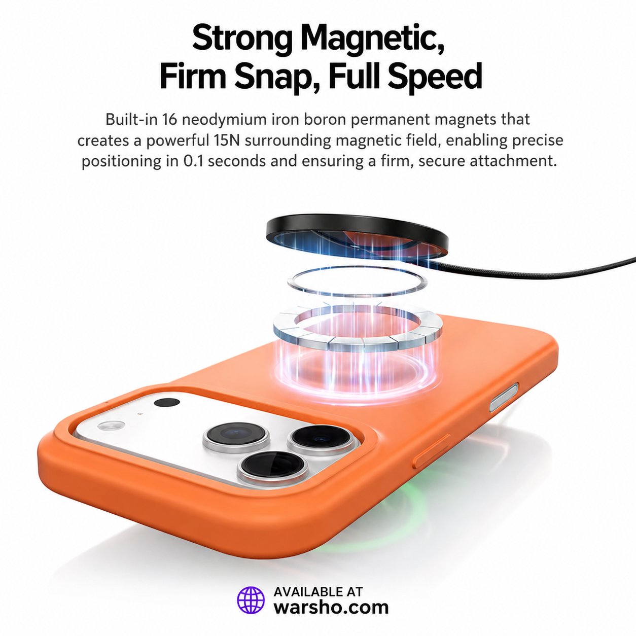 MOVESPEED W010 Qi2 25W Magnetic Wireless Charger - image 4