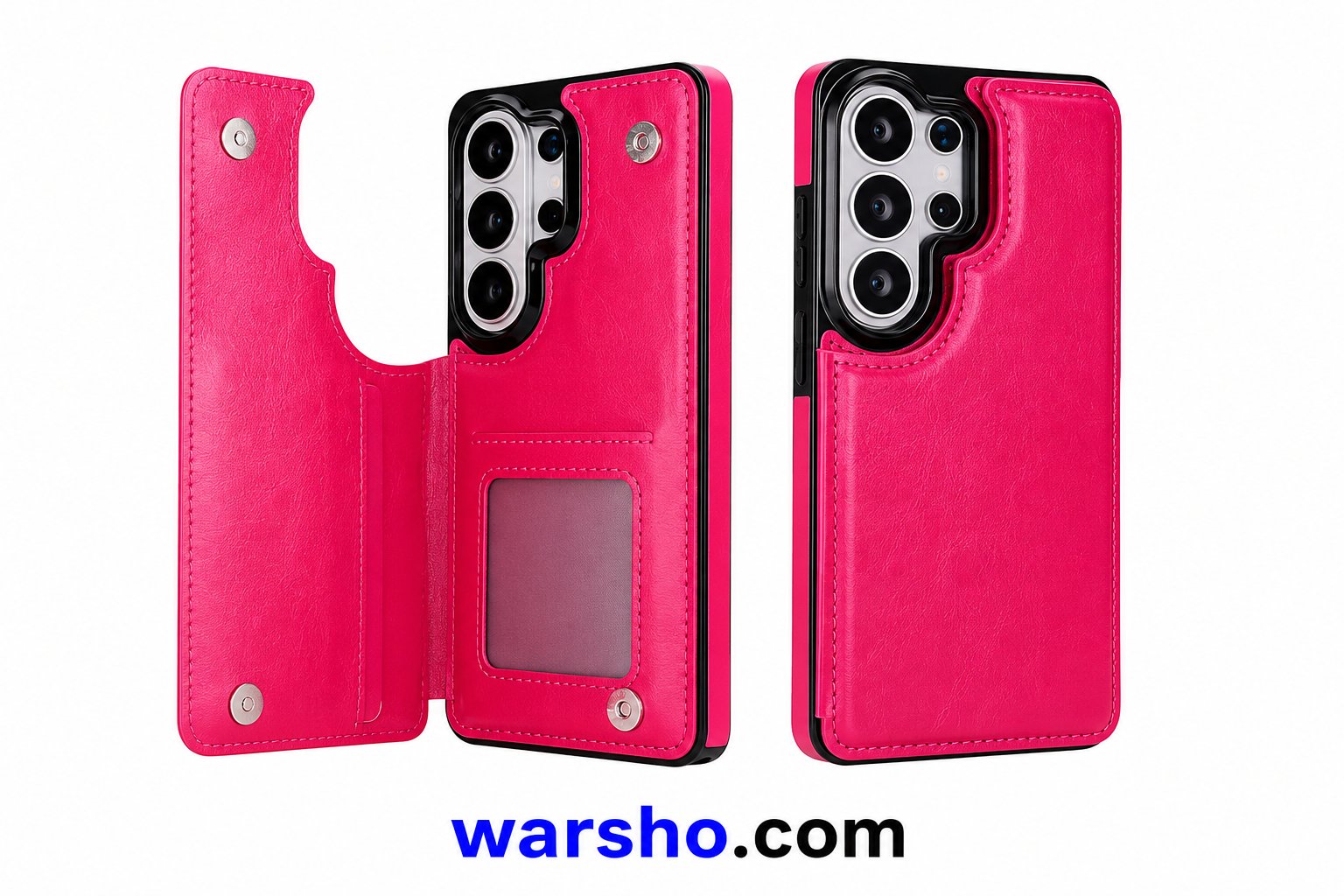 Wallet Double Button Flip Leather Case for Samsung Galaxy S26 Ultra, S25 Edge, S24 FE, S23, A15, A16, A17, A26, A35, A36, A53, A54, A55 & A56 - image 3