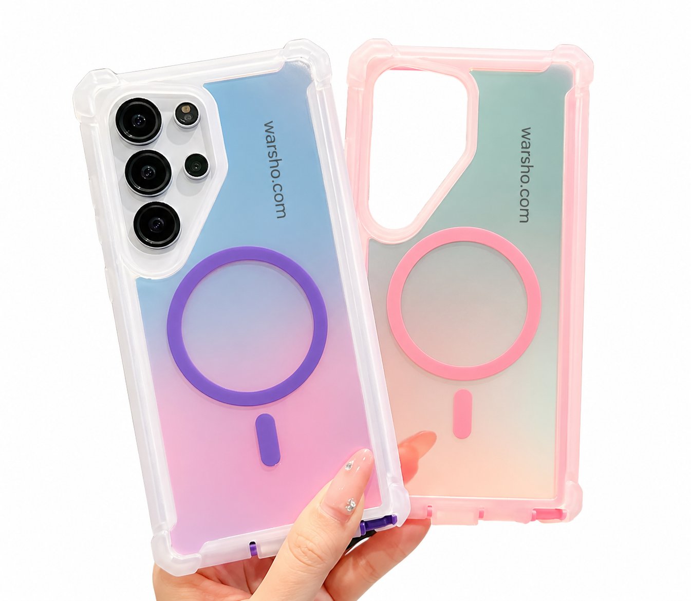 Luxury Shockproof Magnetic Color Changing Case For Samsung Galaxy S25 Ultra / S24 Plus – Double Layer MagSafe Armor Cover - image 3