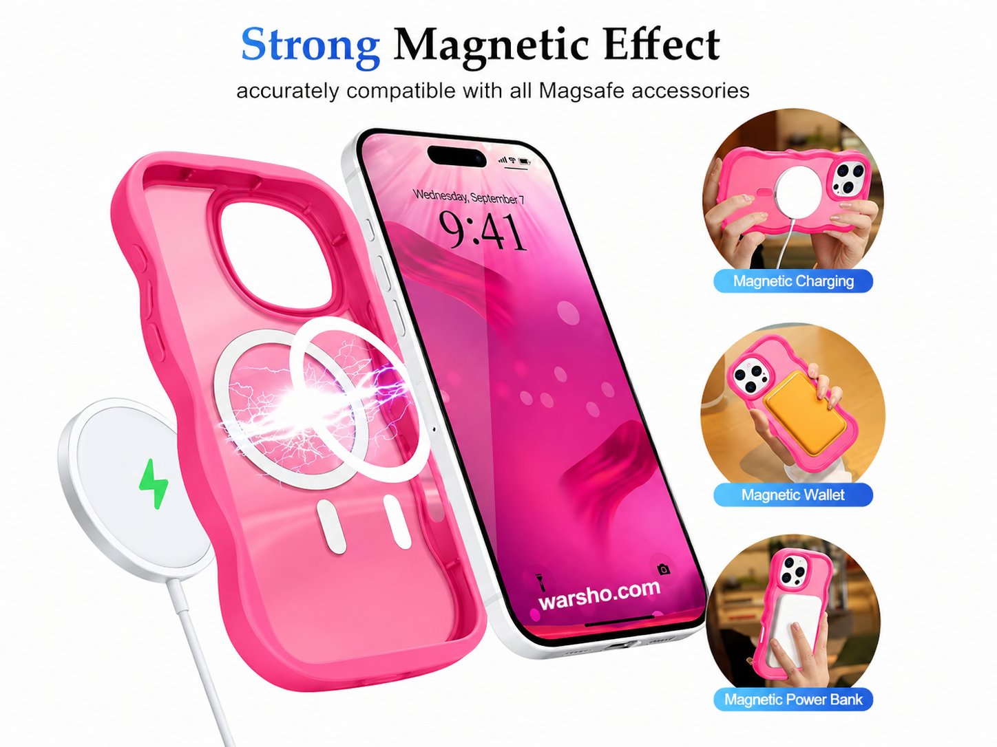 Luxury Wavy Matte MagSafe Case for iPhone 17 / 16 / 15 / 14 / 13 / 12 Pro Max - image 2