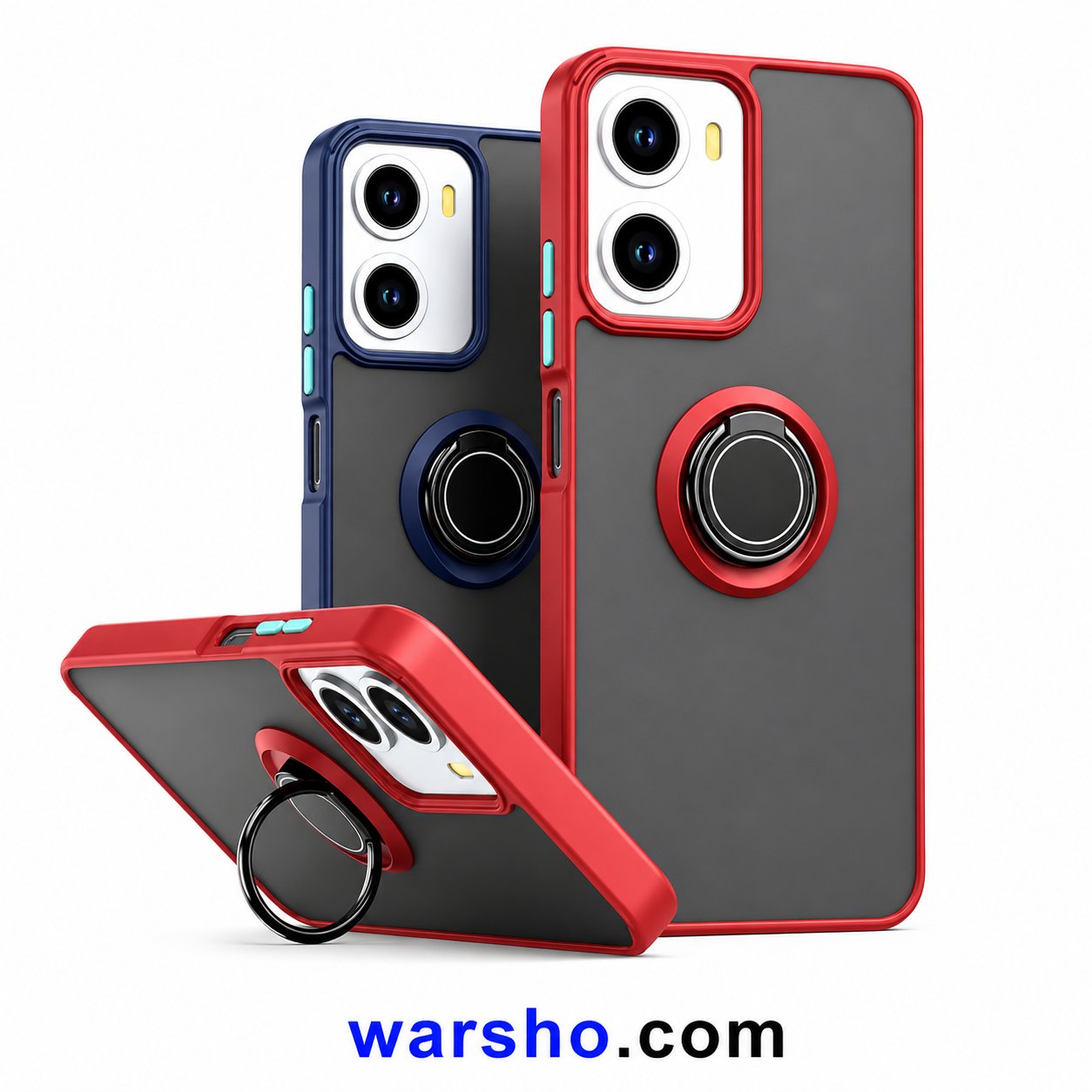 Ring Holder Case for Xiaomi Redmi 15A, 15C, 14C, 13C, 13, 12 & Redmi A7 Pro