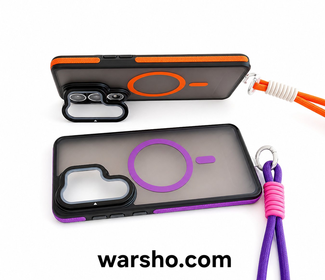 Matte Magnetic Wireless Charging Case With Fold Lens Stand & Wrist Strap For Samsung Galaxy S26 / S25 / S24 / S23 / S22 Series - image 5