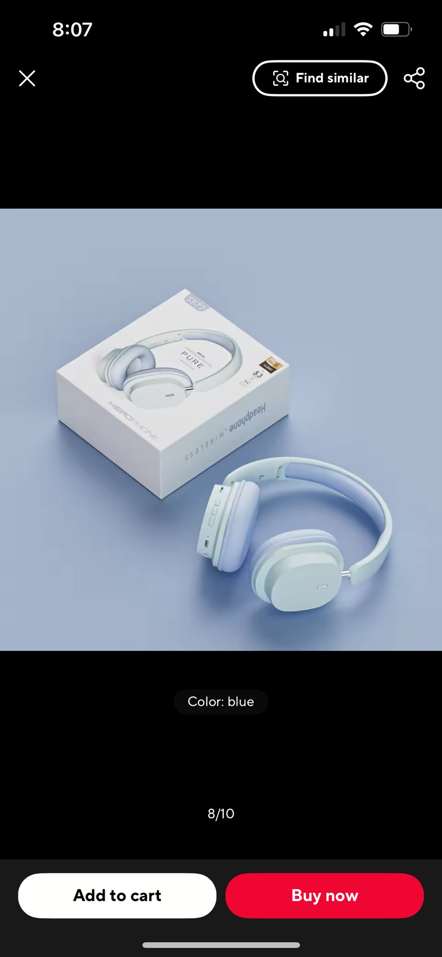 SY-T2 Wireless Bluetooth Headphones – 9D Stereo Sound, Noise Cancelling, HiFi Bass with Microphone - image 2
