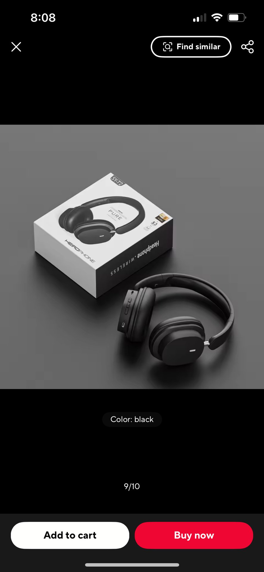 SY-T2 Wireless Bluetooth Headphones – 9D Stereo Sound, Noise Cancelling, HiFi Bass with Microphone - image 3
